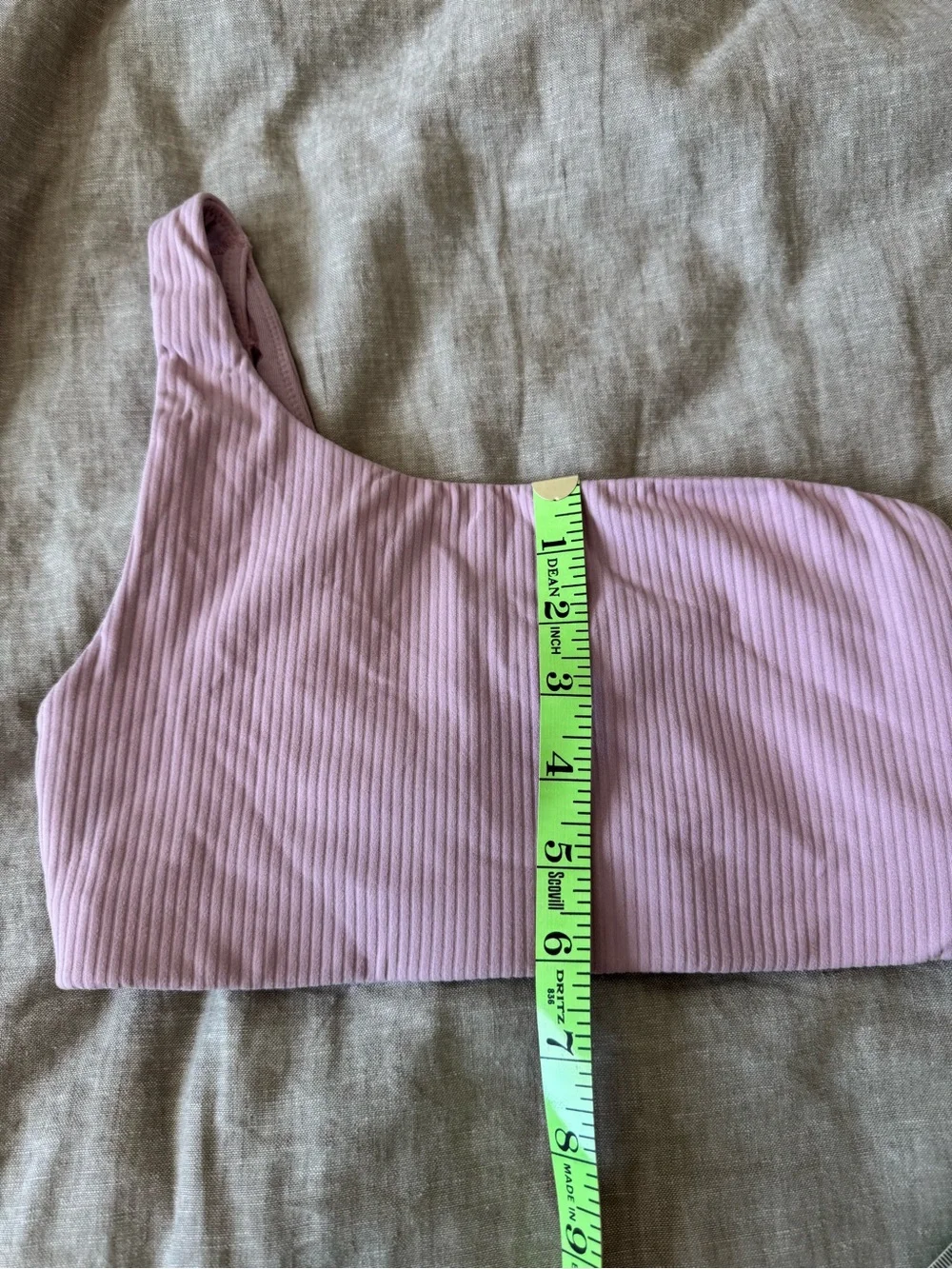 Lululemon Ribbed Nulu Asymmetrical Yoga Pink Bra